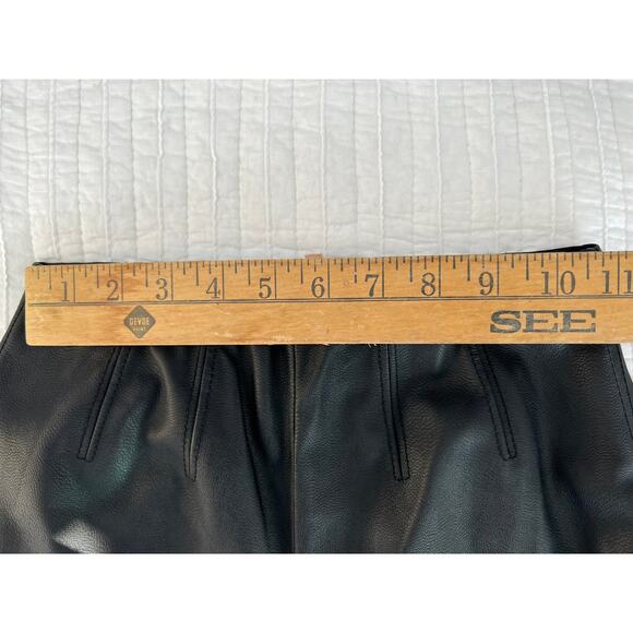 Rebecca Taylor Black Vegan Leather Ankle Pants - Women's Size 0 - Picture 9 of 11